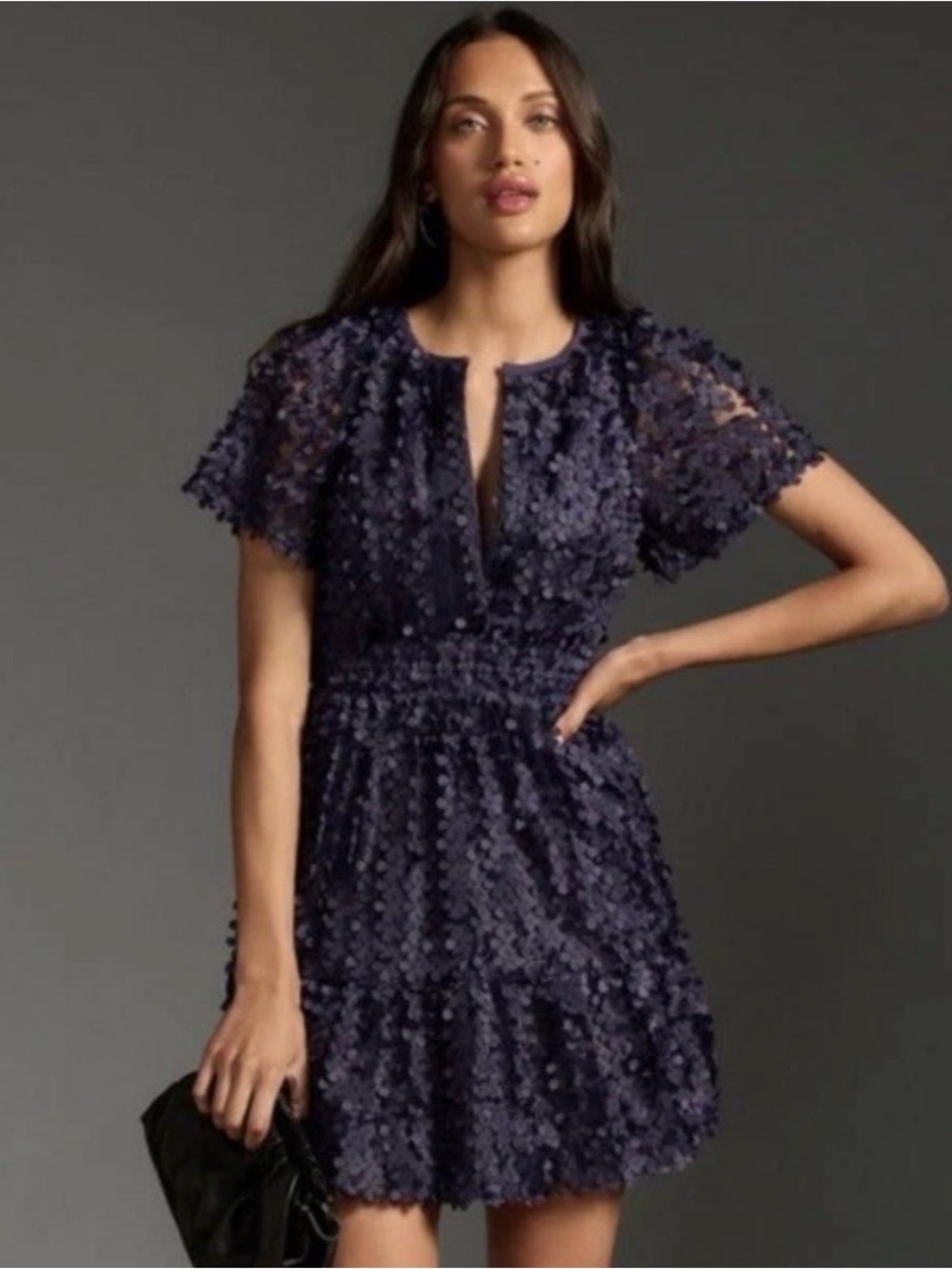 Anthropologie Somerset 3D Floral Applique
Dress Size Medium Petite 🦋🦋🦋
